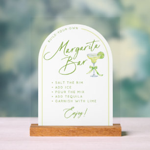 Panneau En Acrylique Instructions pour un bar à margaritas pour une fêt
