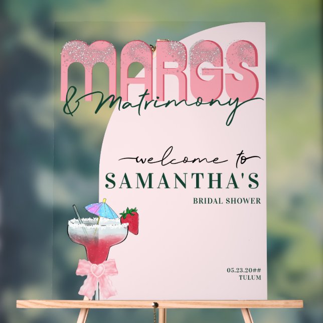 Panneau En Acrylique Invitation à la soirée de fiançailles de Margs Mat (Neutre)