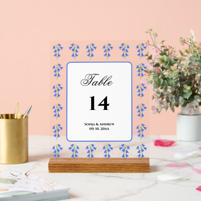 Panneau En Acrylique Jacinthes des bois (Mariage)