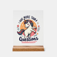 J'ai plus de 4 questions Vintage Licorne Rétro