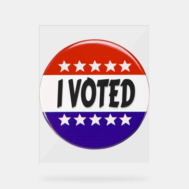 Panneau En Acrylique J'ai voté (Recto)