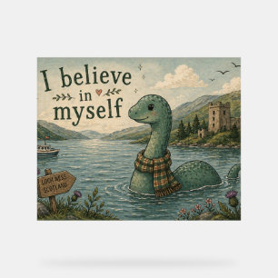 Panneau En Acrylique Je crois en moi-même Loch Ness Monster fantaisiste