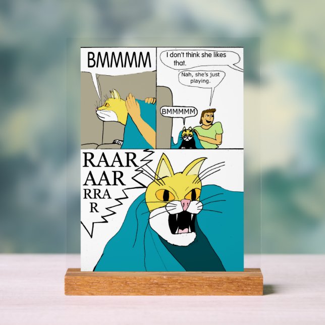 Panneau En Acrylique Je ne pense pas qu'elle aime ça (Neutre)