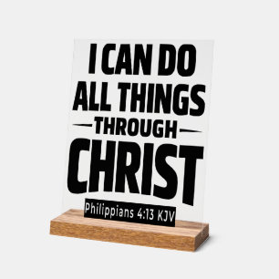 Panneau En Acrylique Je peux faire toutes choses Philippiens 4 13 KJV A