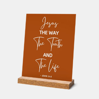 Panneau En Acrylique Jésus Le Chemin, La Vérité, La Vie Jean 14 6