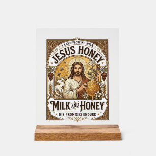 Panneau En Acrylique Jésus Miel Lait Et Miel Jésus Miel Lait Miel 