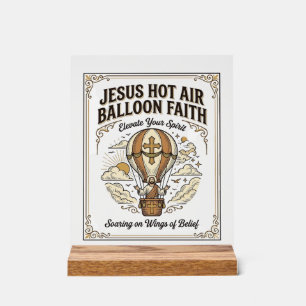 Panneau En Acrylique Jésus Montgolfière Foi Jésus Montgolfière 