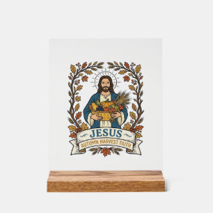 Panneau En Acrylique Jésus Récolte d'Automne Foi Jésus Récolte d'Automn