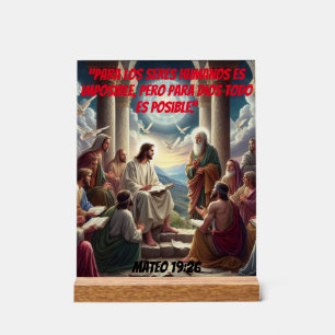 Panneau En Acrylique Jesús y los Discípulos : Mateo 19:26