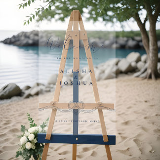 Panneau En Acrylique Jouer Le Coeur De Corde Knot Marine Nautique & Bla