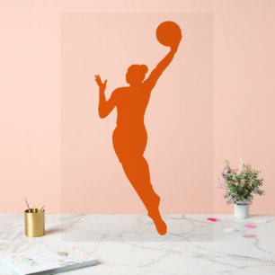 Panneau En Acrylique Joueuse de basket-ball féminine dynamique Concepti