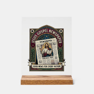 Panneau En Acrylique Journal de l'Évangile de Jésus Journal chrétien F