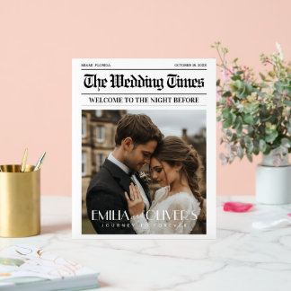 Panneau En Acrylique Journal La nuit avant l'Affiche de bienvenue Maria