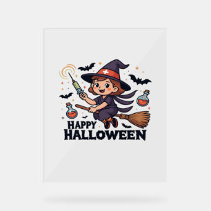Panneau En Acrylique Joyeuse chemise d'Halloween - Éffrayante mignonne 