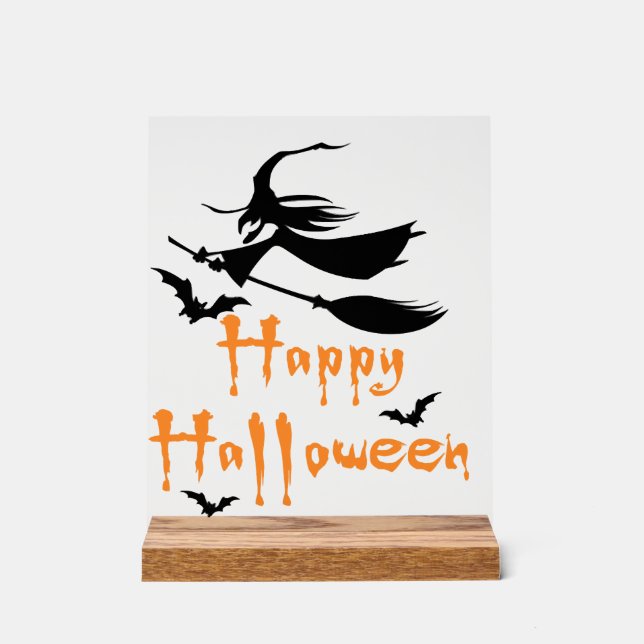 Panneau En Acrylique Joyeux Halloween (Recto)