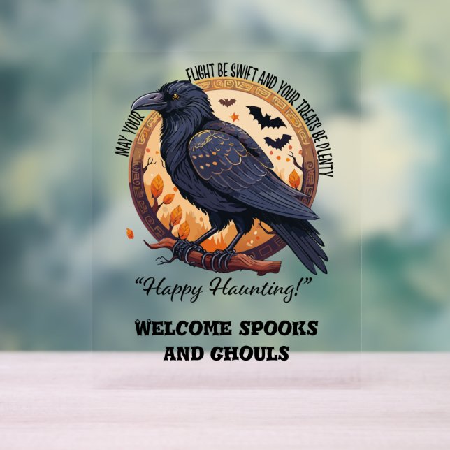 Panneau En Acrylique Joyeux Halloween (Neutre)