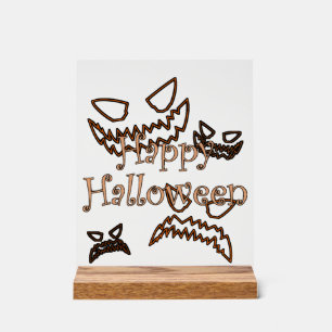 Panneau En Acrylique Joyeux Halloween