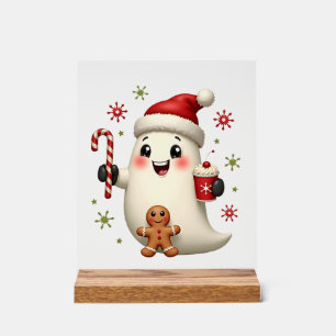Panneau En Acrylique Joyeux Noël Noël Pour Cadeau Noël Fantôme