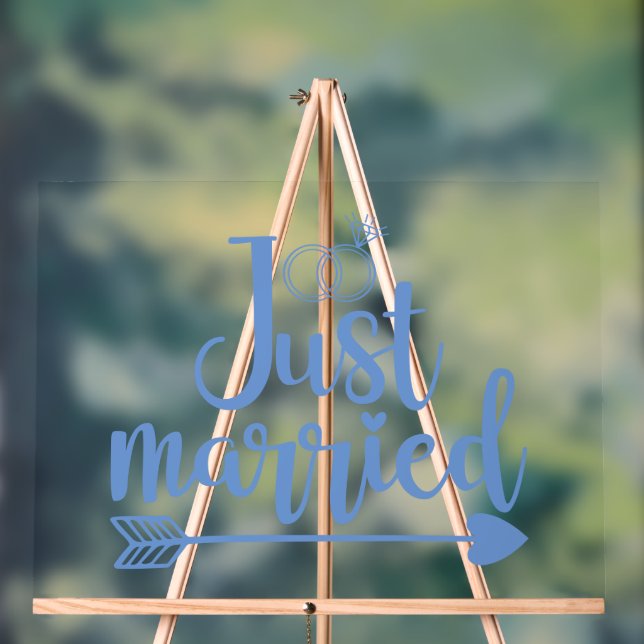 Panneau En Acrylique Juste marié bleu (Neutre)