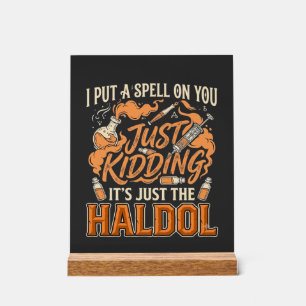 Panneau En Acrylique Juste pour rire Haldol Halloween Flacon de potion 