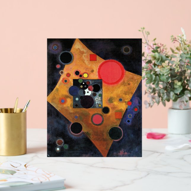 Panneau En Acrylique Kandinsky - Accent en rose, (Mariage)