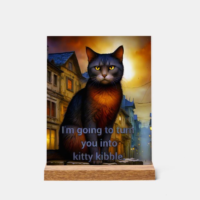 Panneau En Acrylique Kitty Kibble (Recto)