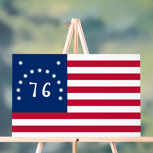Panneau En Acrylique La bannière de Bennington : le 76e drapeau de bata (Neutre)