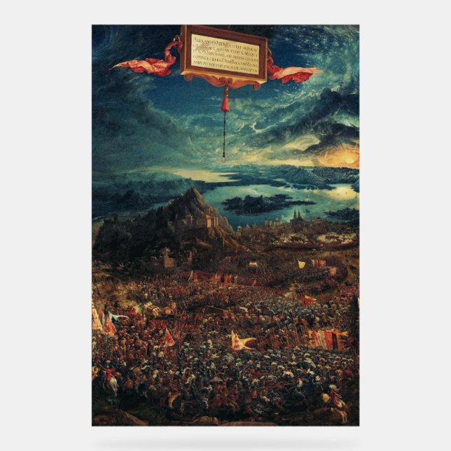 Panneau En Acrylique La bataille d'Alexandre à Issus (Recto)