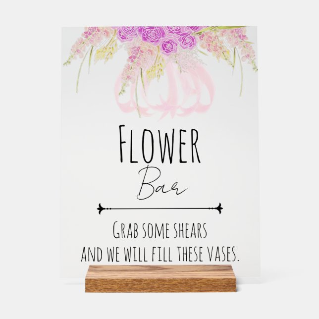 Panneau En Acrylique La Boca Vendretti Arc Bow et Bouquet Fleur Bar (Recto)