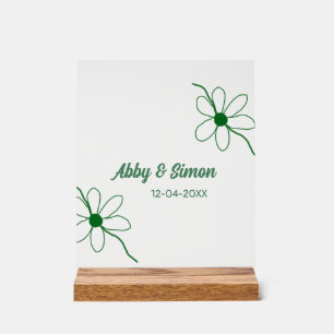 Panneau En Acrylique La correspondance parfaite ajouter nom de couple d