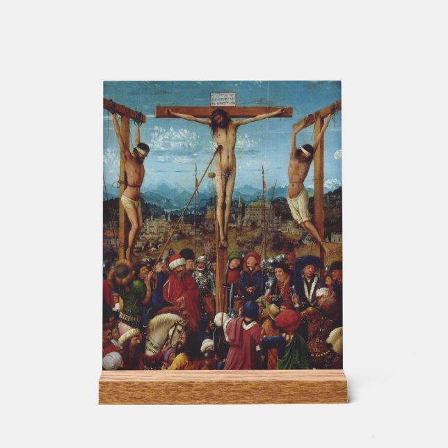 Panneau En Acrylique La Crucifixion de Van Eyck (Recto)