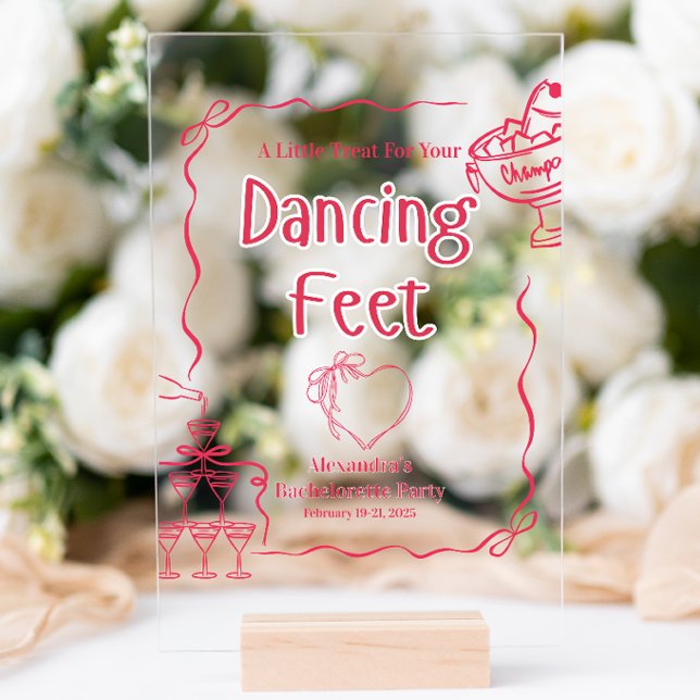 Panneau En Acrylique La Dolce Vita Bachelorette Week-end (Créateur téléchargé)