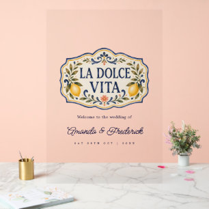Panneau En Acrylique La Dolce Vita Côte d'Amalfi Citron Mariage Italien