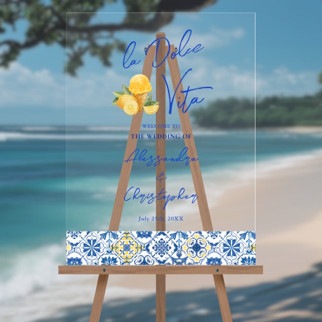 Panneau En Acrylique La Dolce Vita Italian Destination Wedding (Créateur téléchargé)