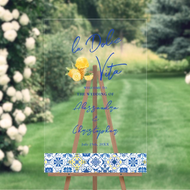 Panneau En Acrylique La Dolce Vita Italian Summer Destination Wedding (Créateur téléchargé)