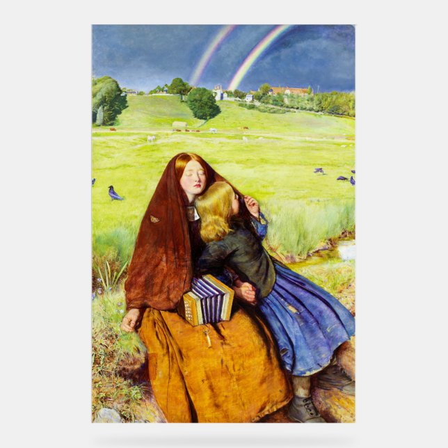 Panneau En Acrylique La Fille aveugle par John Everett Millais (Recto)