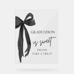 Panneau En Acrylique La graduation en noir est sucrée S'il vous plaît p