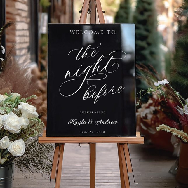 Panneau En Acrylique La nuit avant l'Affiche de bienvenue de la répétit (Créateur téléchargé)