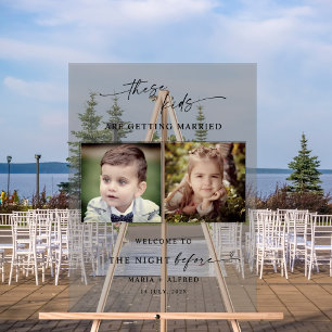 Panneau En Acrylique La nuit avant l'enfance Photos Mariage