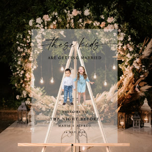 Panneau En Acrylique La nuit avant l'enfance Photos Mariage