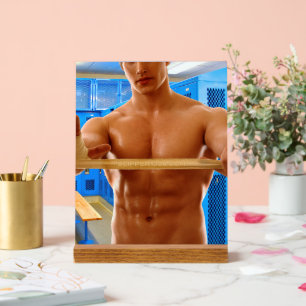 Panneau En Acrylique La poitrine nue et musclée de l'homme de SlipperyJ