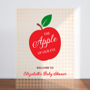 Panneau En Acrylique La Pomme De Notre Baby shower Oeil