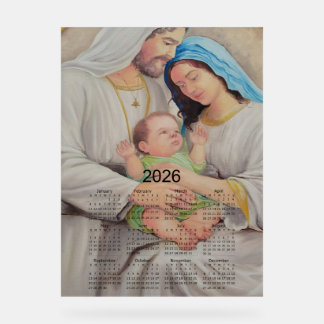 Panneau En Acrylique La Sainte Famille : Amour Divin Calendrier 2026