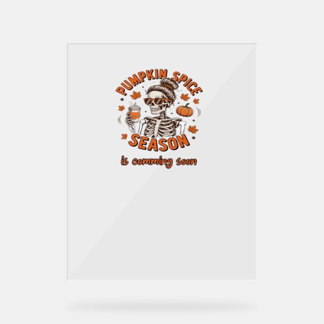 Panneau En Acrylique La saison des épices citrouilles commence bientôt  (Recto)