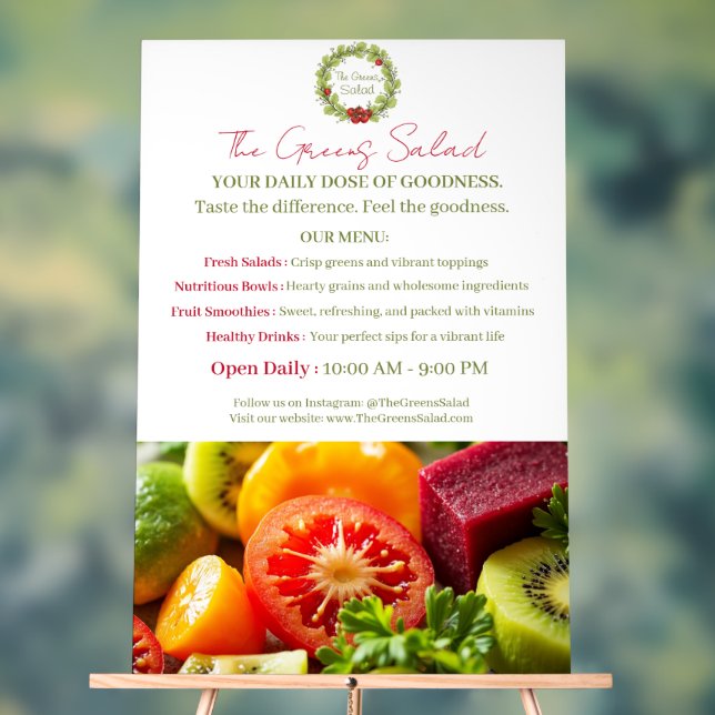 Panneau En Acrylique La salade des Verts (Neutre)