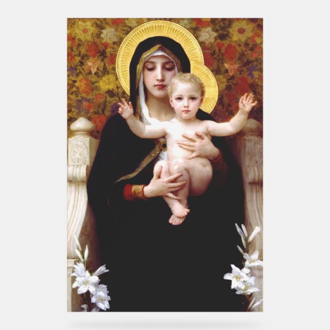 Panneau En Acrylique La Vierge aux lys (Recto)