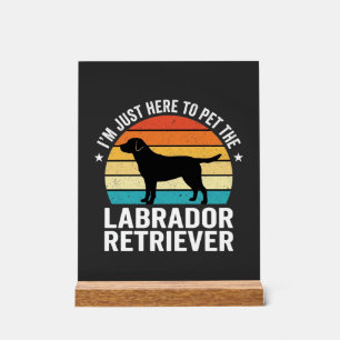 Panneau En Acrylique Labrador Retriever Chien Rétro Caressant
