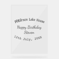 Lake house plage heureux anniversaire ajouter nom 