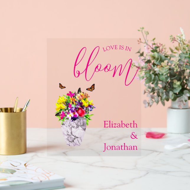 Panneau En Acrylique L'amour dans la floraison Mariage (Mariage)