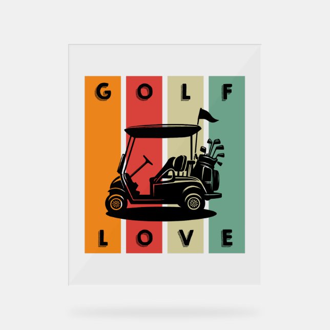 Panneau En Acrylique L'amour du golf (Recto)